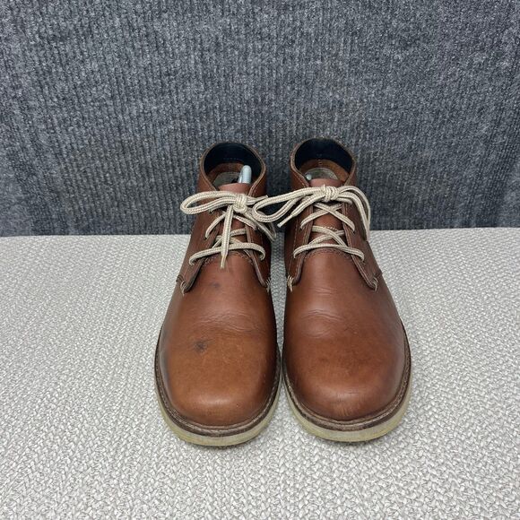 Georgia Boot 3” Work Chukka Boots Brown Leather Lace Up Vibram Mens 10.5 M main image 5